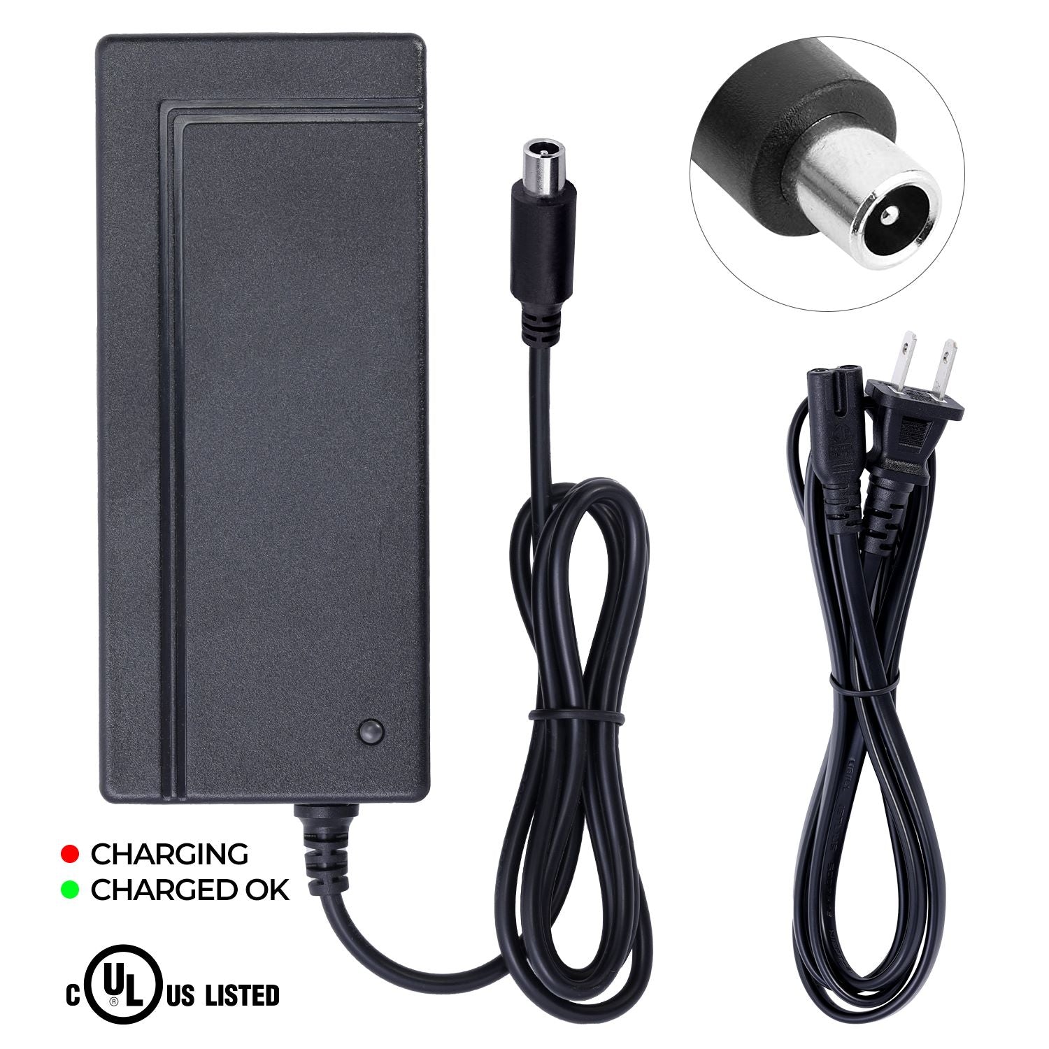 UL Certified Charger for Mongoose React E4 Electric Scooter (It does NOT work with E1 or E2)