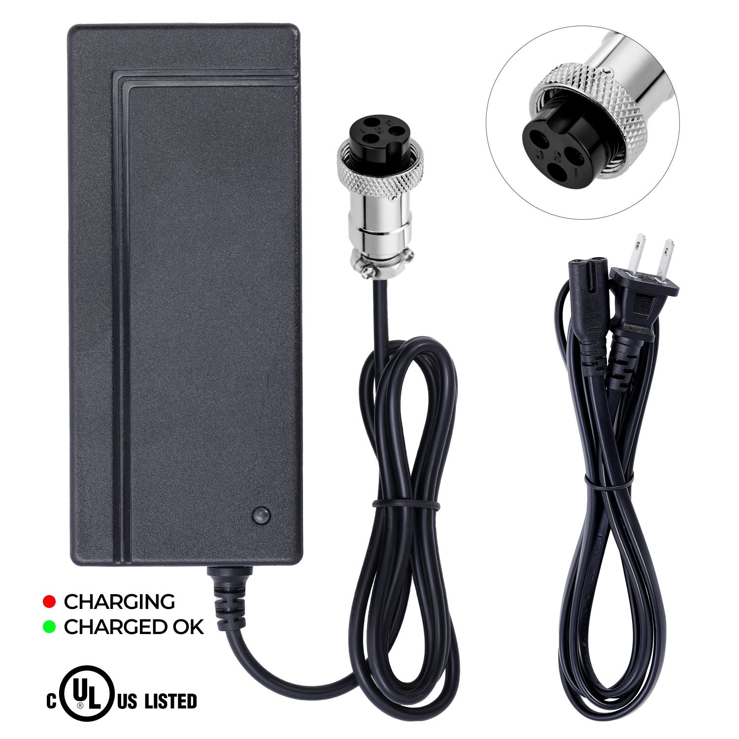 UL Certified 24V Charger for Cruzin Cooler Electric Scooter